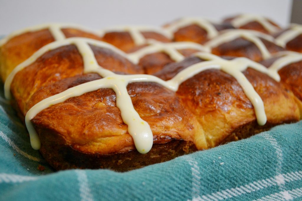 Cranberry Orange Hot Cross Buns