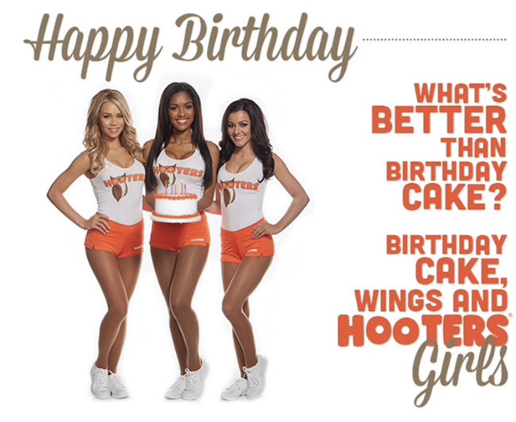 Hooters Ten Free Boneless Wings Birthday Freebies