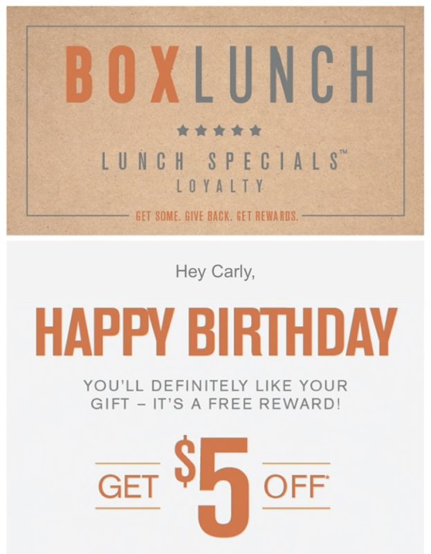 BoxLunch Birthday Freebies