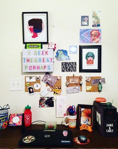 diy memory box on desk