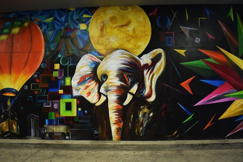 mural of an elephant