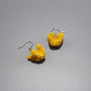 Crab Rangoon Earrings, Handmade
