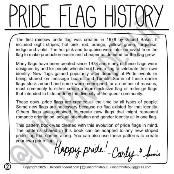 Pride Flag Crochet Pattern book sample page 2