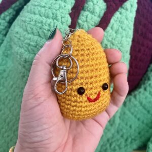 Chicken Nugget Buddy Keychain, Bag Charm, Handmade